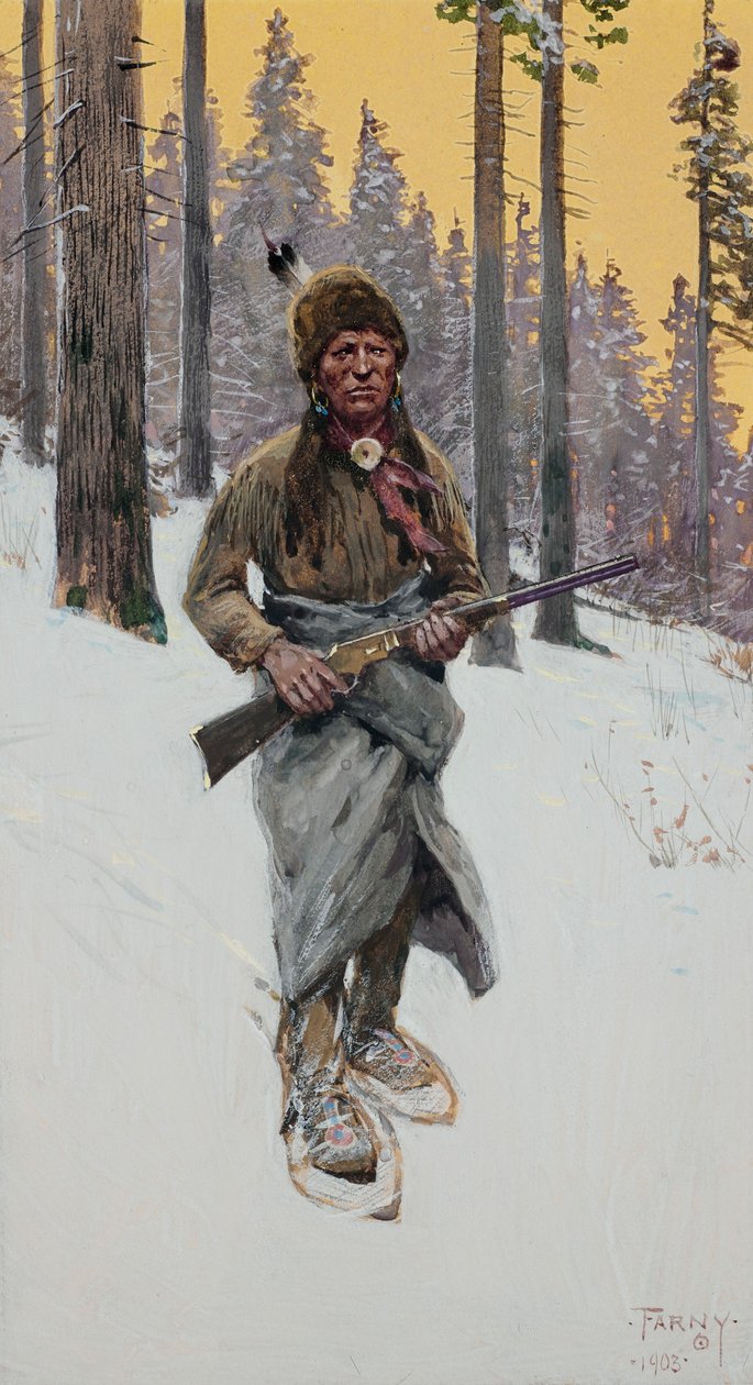 A feszültség pillanata alkotó: Henry Farny