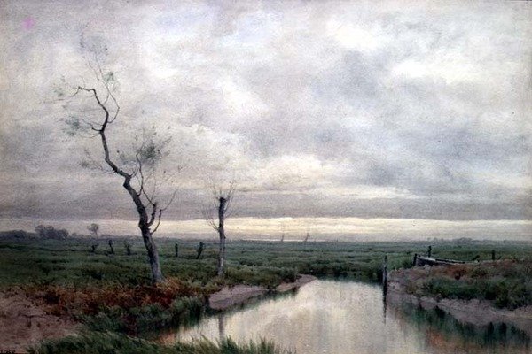 Tengerparti mocsarak (akvarell) alkotó: Henry Farrer