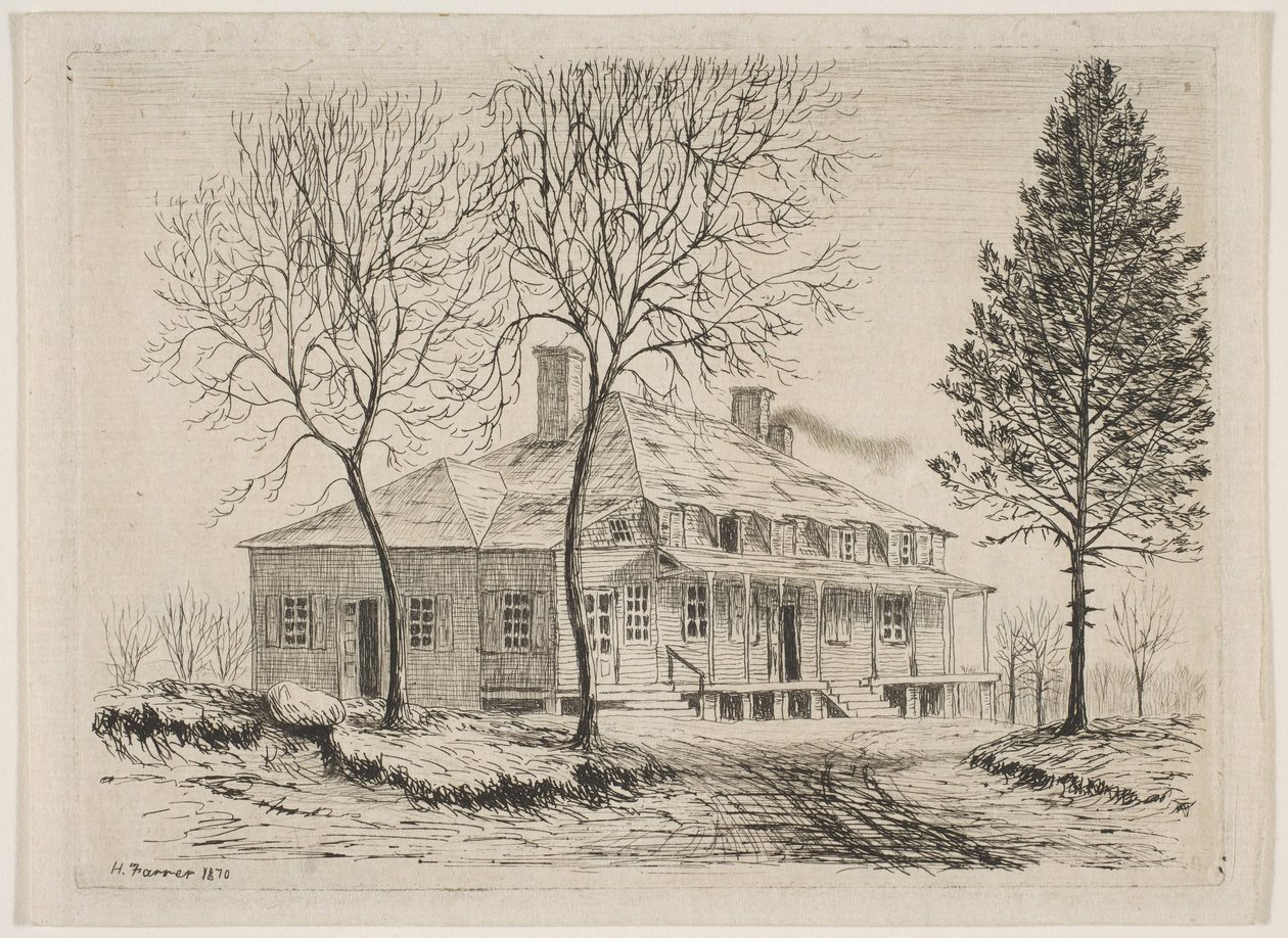 Somerindyck-ház a Régi New York jeleneteiből, 1870. alkotó: Henry Farrer