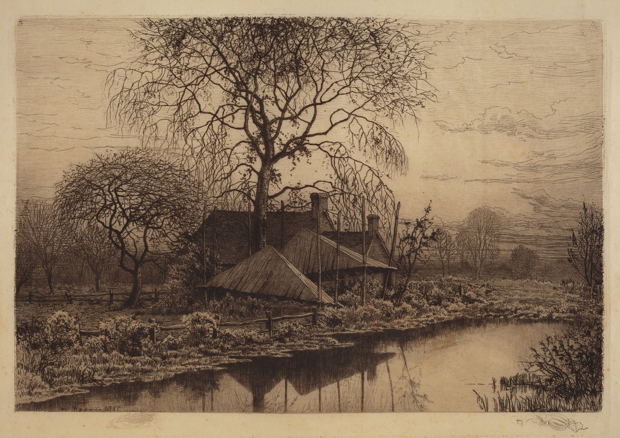 Cím nélkül (parasztház, Long Island) alkotó: Henry Farrer