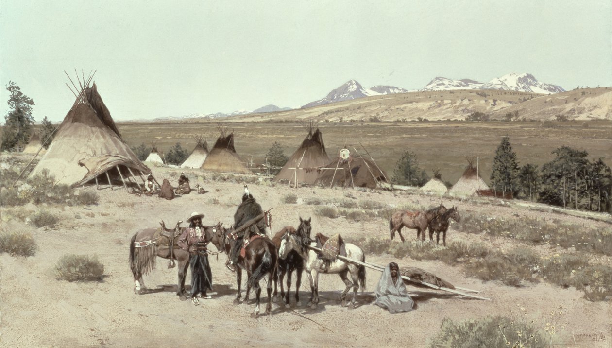Indiai tábor, 1892 alkotó: Henry Francois Farny