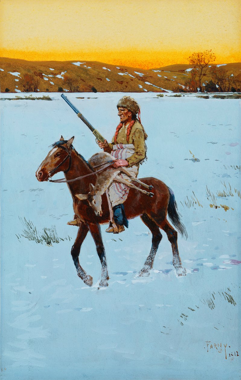A vadászatból visszatérő indián, 1912 alkotó: Henry Francois Farny