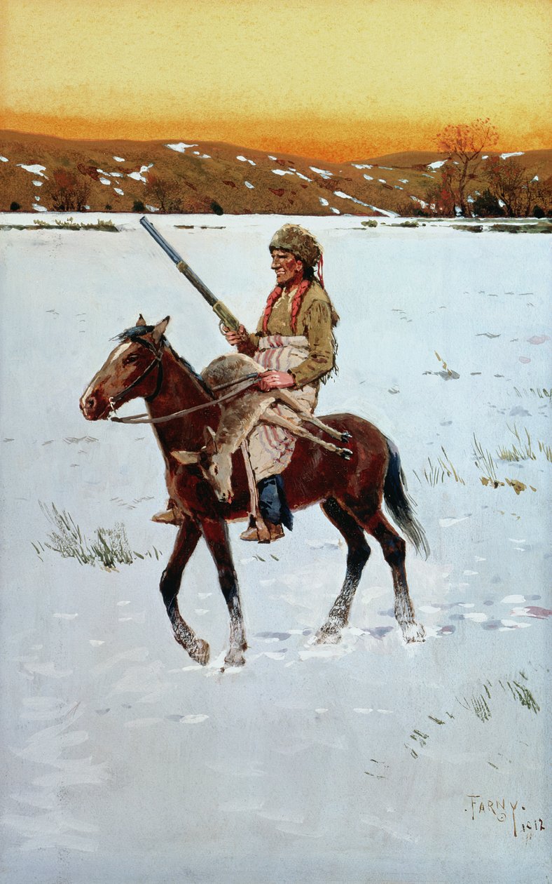 Indian Returning from the Hunt, 1912 alkotó: Henry Francois Farny
