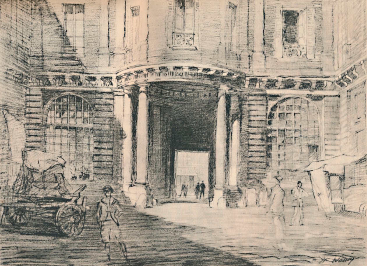 Kettős sorfalú, elhagyatott paloták, c1927, 1927 alkotó: Henry Franks Waring
