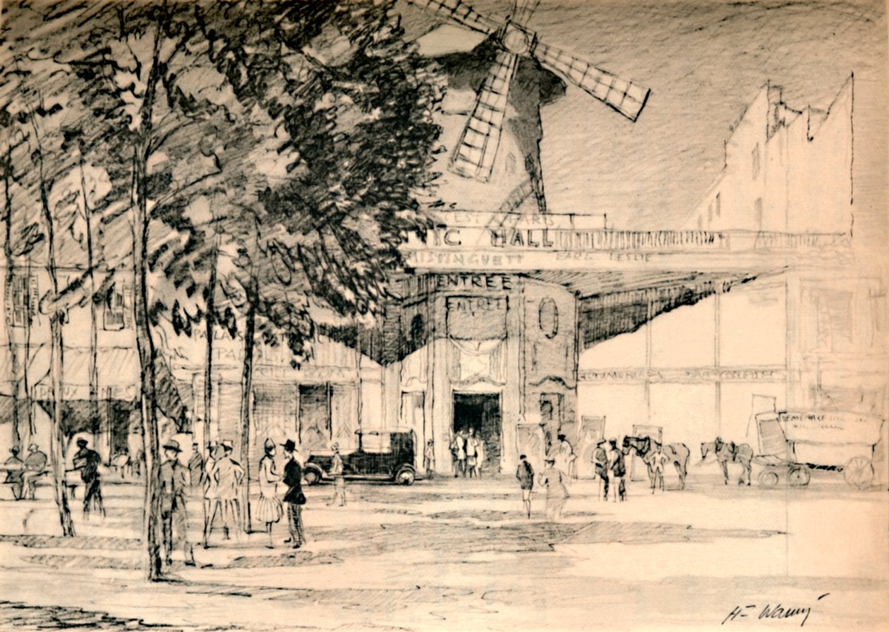 A Le Moulin Rouge Dead valóban Pierrots gyertya., 1927, 1927 alkotó: Henry Franks Waring