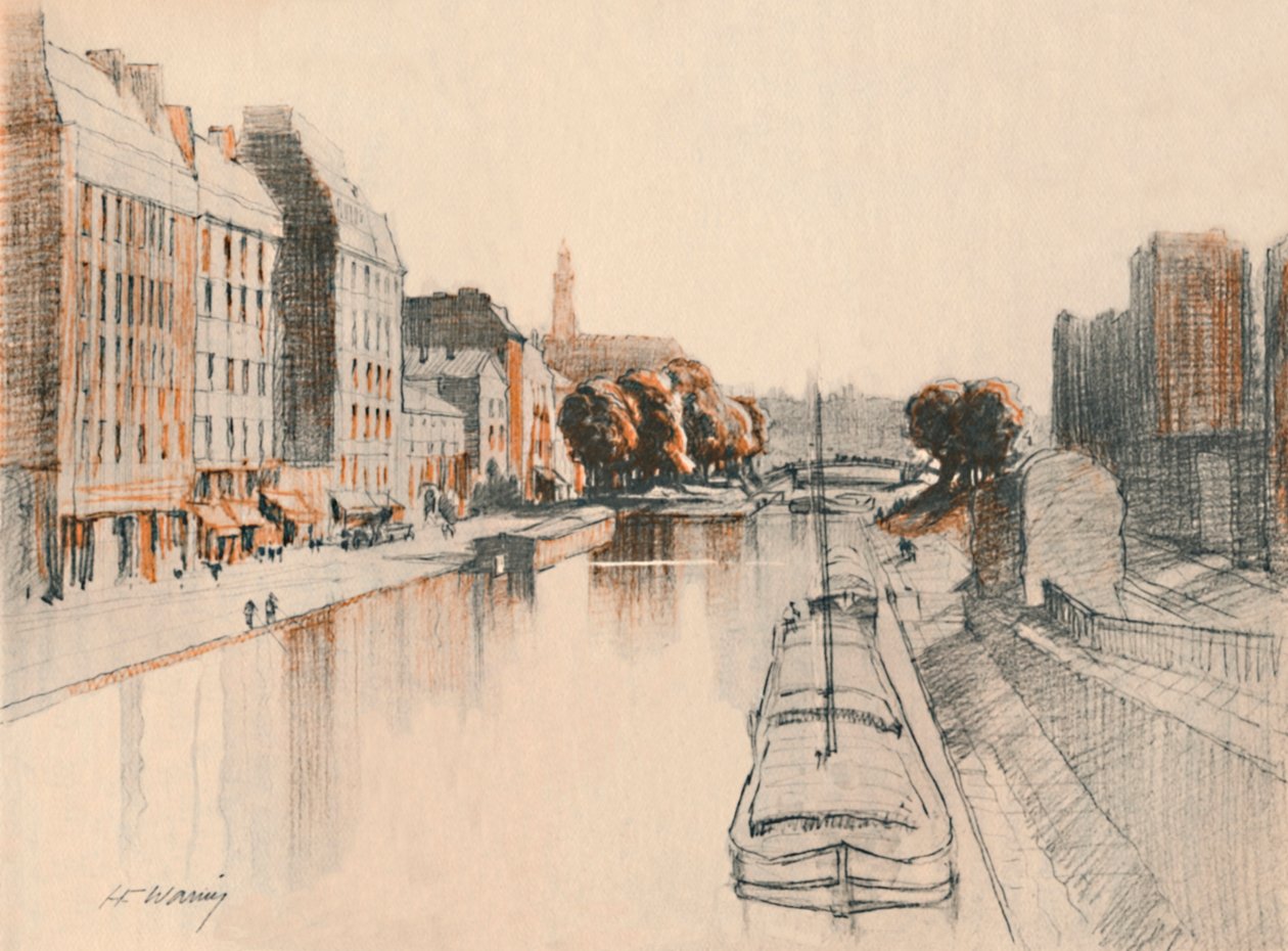 The Canal St. Martin, c1927, 1927 alkotó: Henry Franks Waring