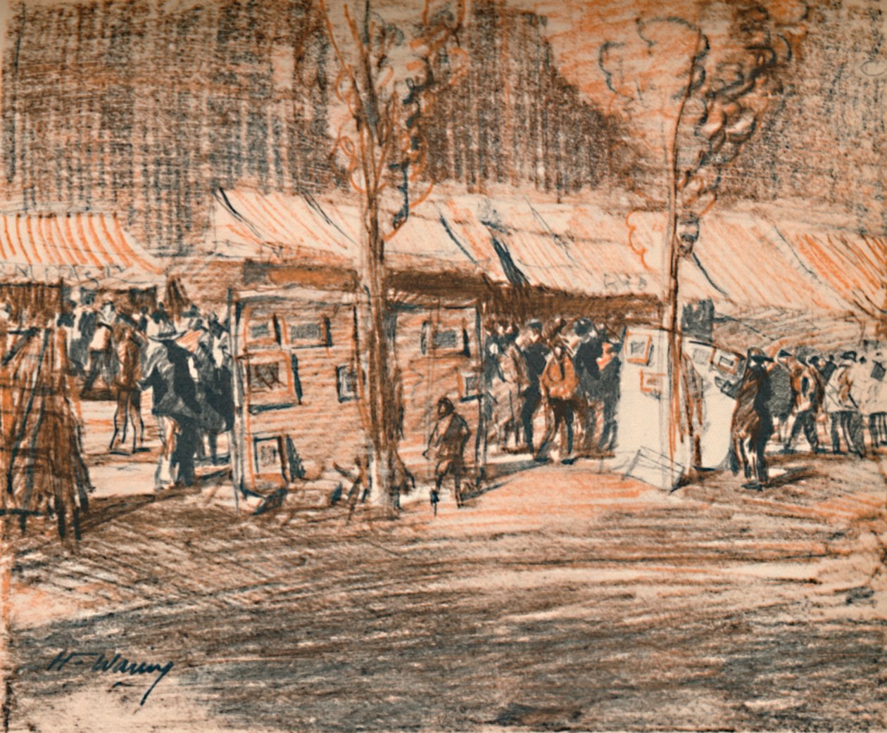 The Daub Fair Szörnyű zűrzavaros akció, 1927, 1927 alkotó: Henry Franks Waring