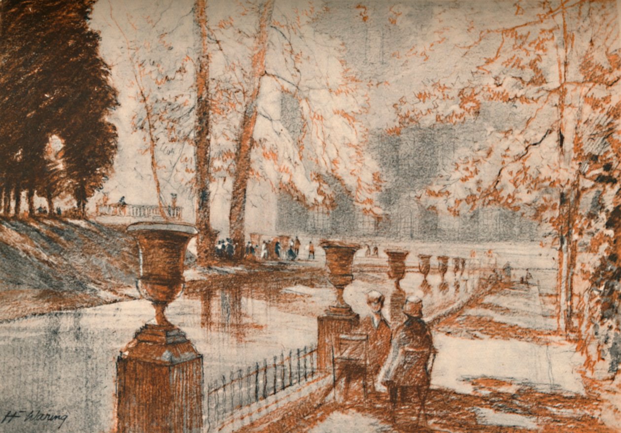 A luxemburgi Párizs szereti a fákat és a gyerekeket., c1927, 1927 alkotó: Henry Franks Waring