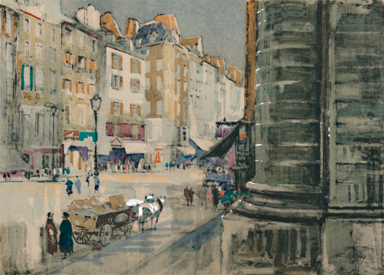 A forradalmak saját utcája, Saint-Antoine, 1927, 1927 alkotó: Henry Franks Waring