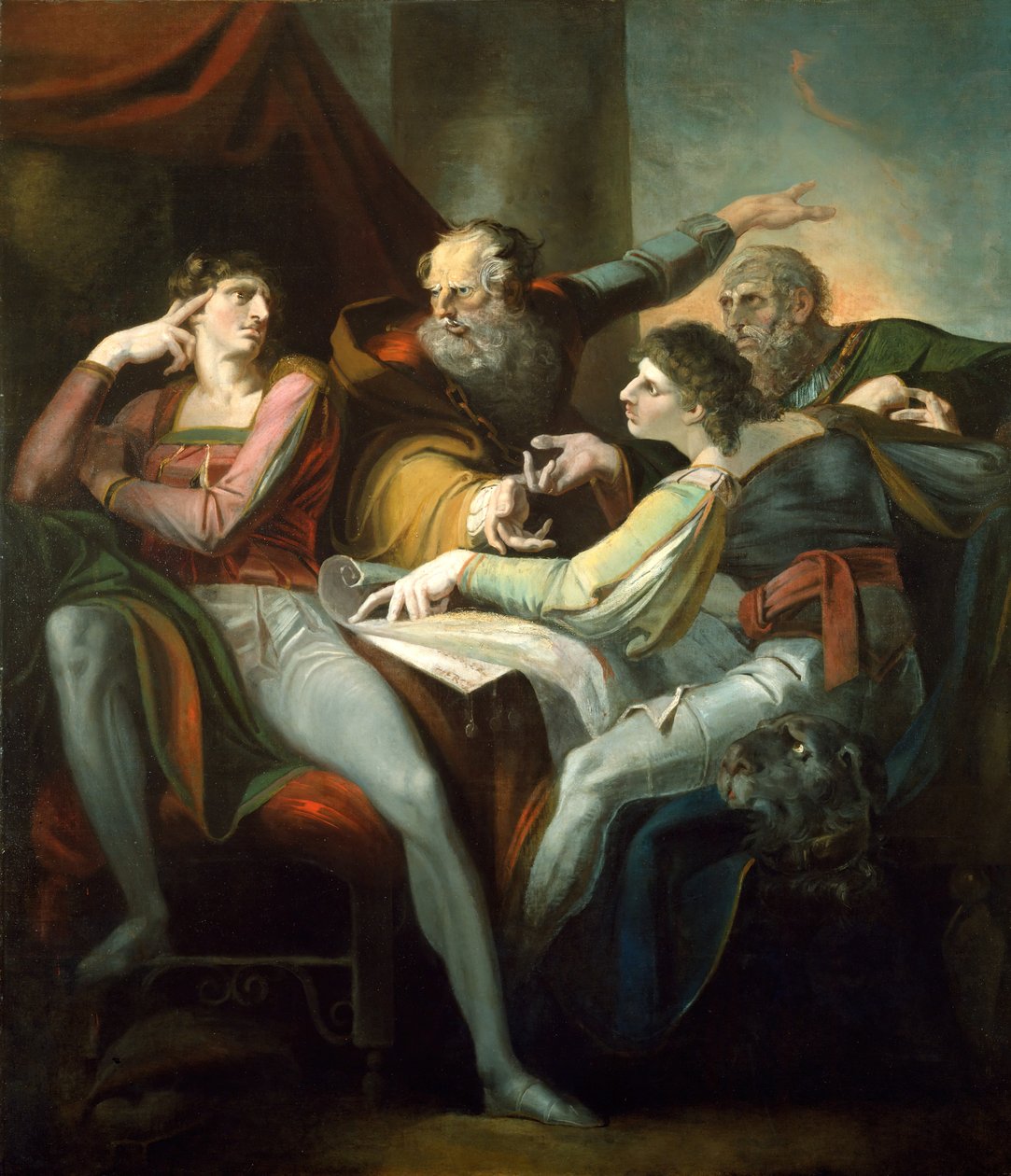Hotspur, Glendower, Mortimer és Worcester vita, 1784. alkotó: Johann Heinrich Füssli