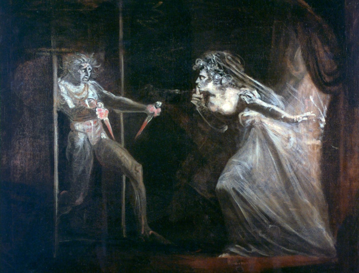 Lady Macbeth Megragadja a tőröket, kiállítva 1812 alkotó: Johann Heinrich Füssli