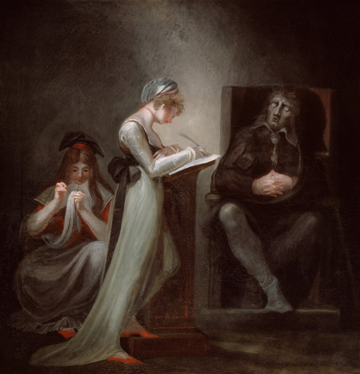 Milton diktál a lányának, 1794. alkotó: Johann Heinrich Füssli