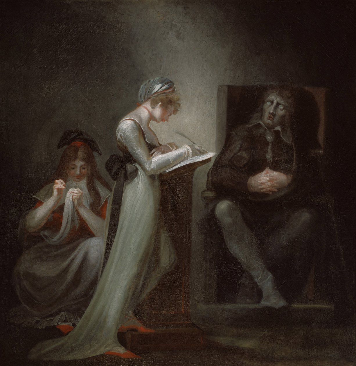 Milton diktál a lányának, 1794 alkotó: Johann Heinrich Füssli