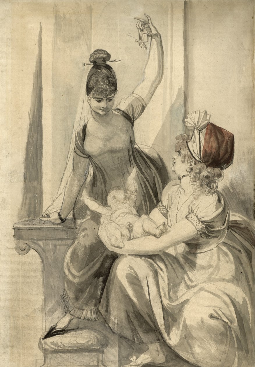 Anya és családja a vidéken, 1806-1807 alkotó: Johann Heinrich Füssli