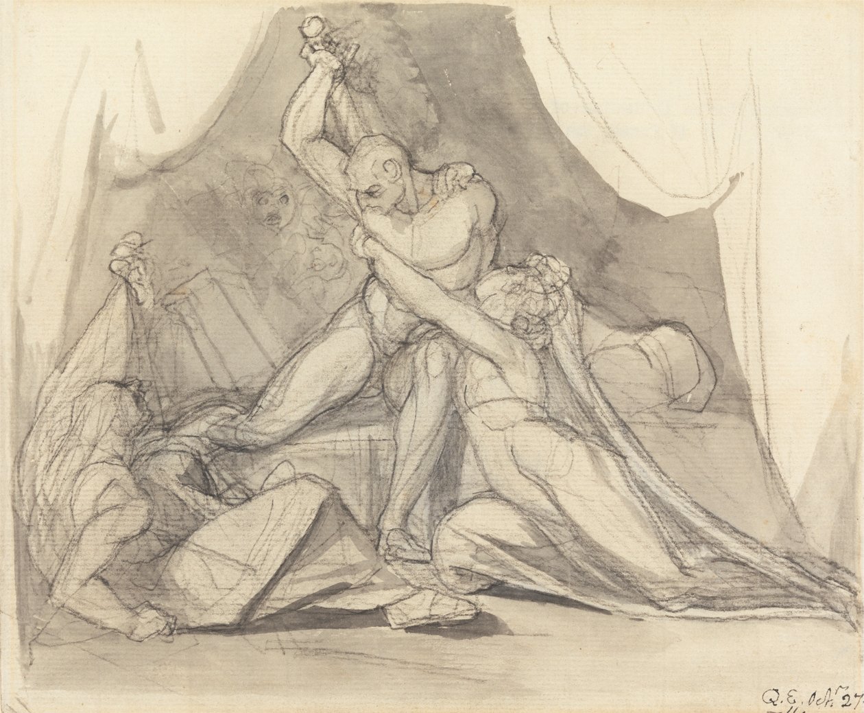 Percival kiszabadítja Belisane-t Urma varázslatából alkotó: Johann Heinrich Füssli