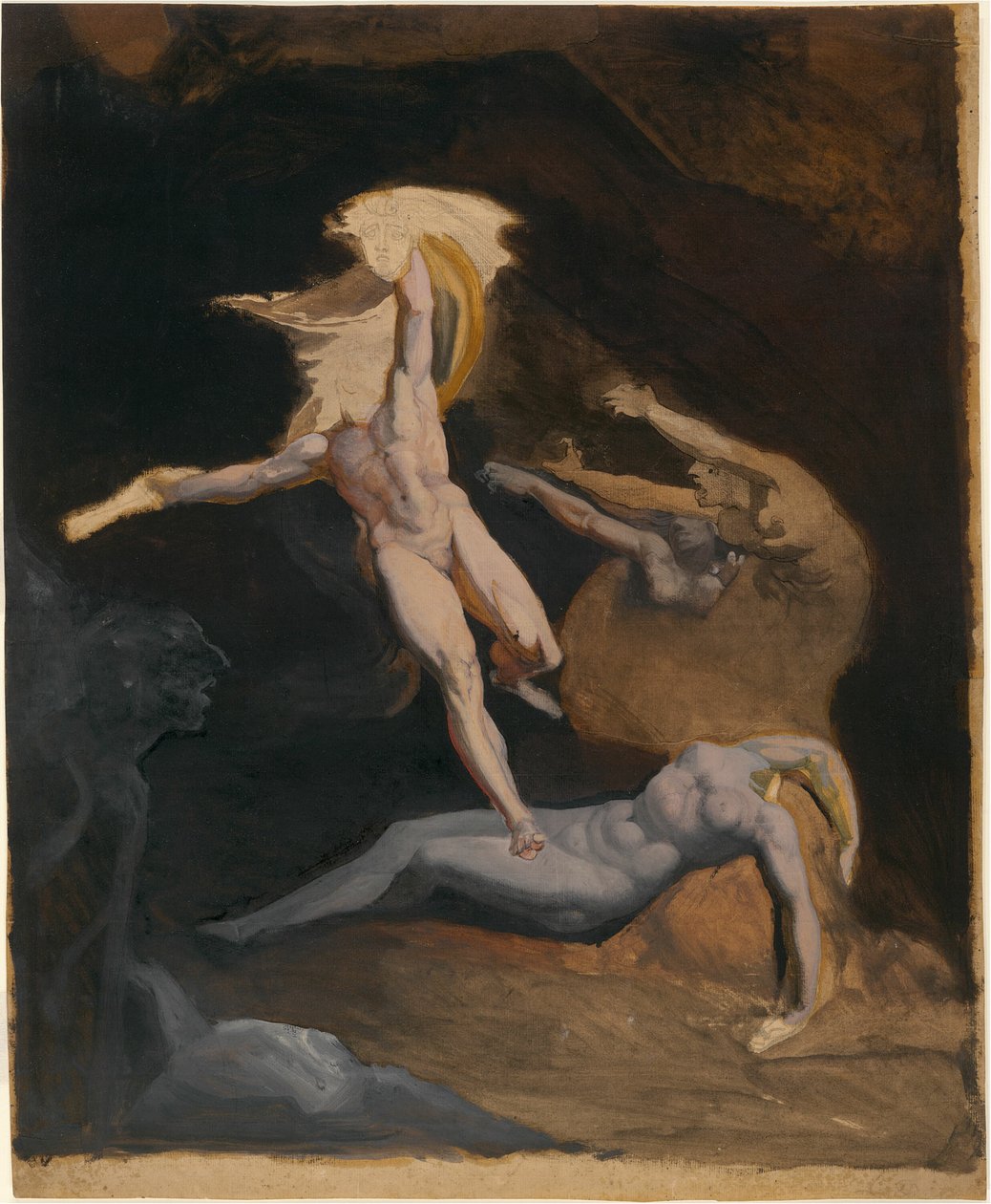 Perseus a Gorgonok barlangjából kiindulva alkotó: Johann Heinrich Füssli
