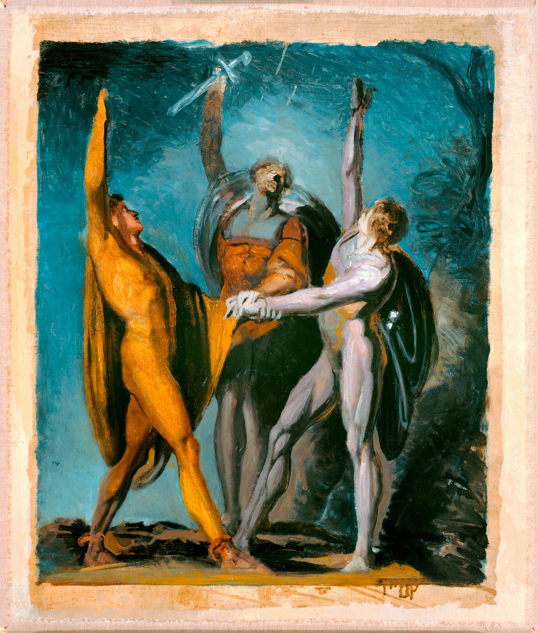 Vázlat az "Eskü a Rütlire" című női alakhoz (fordítva) alkotó: Johann Heinrich Füssli