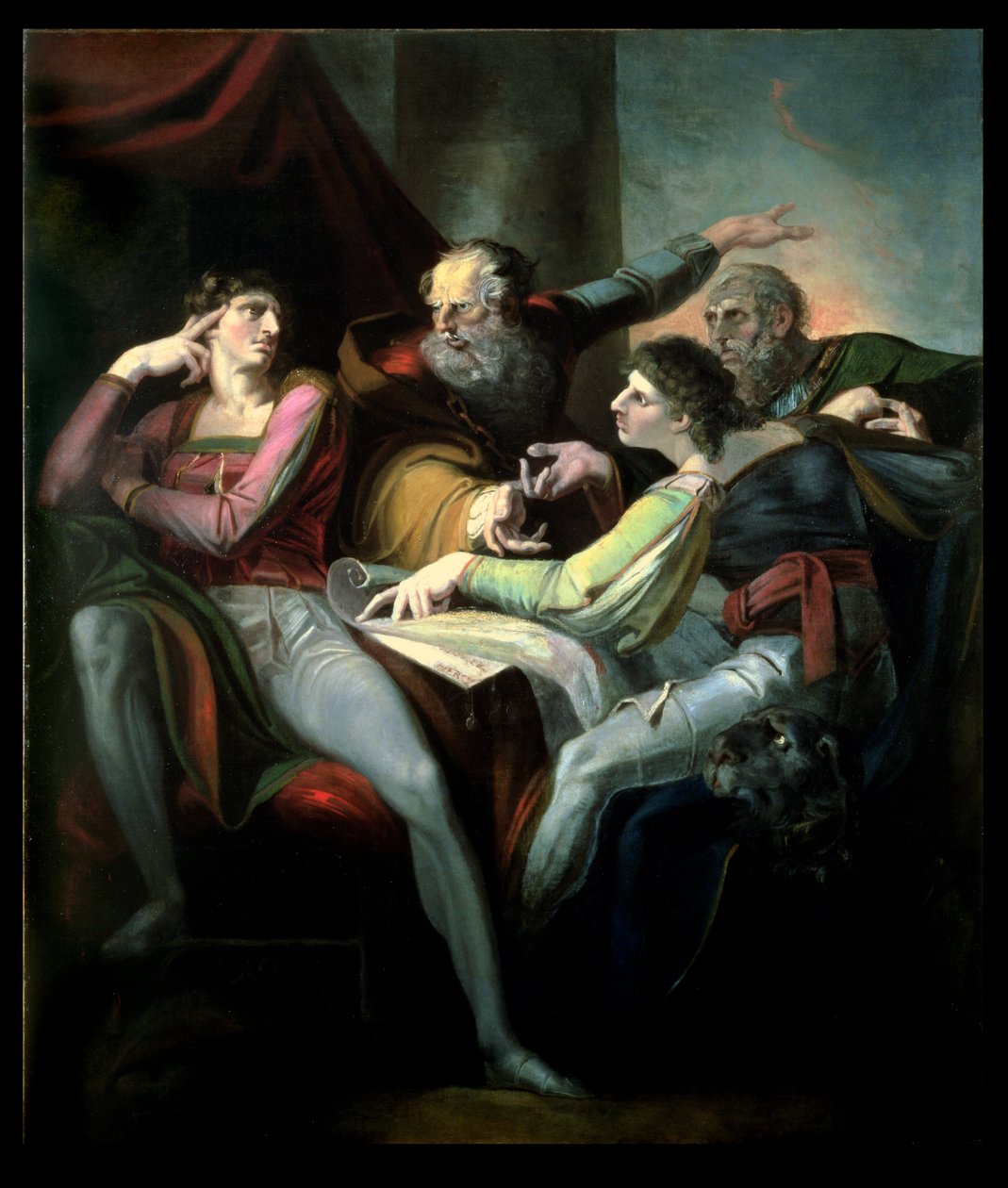 Hotspur, Worcester, Mortimer és Glendower vita, 1784 alkotó: Johann Heinrich Füssli