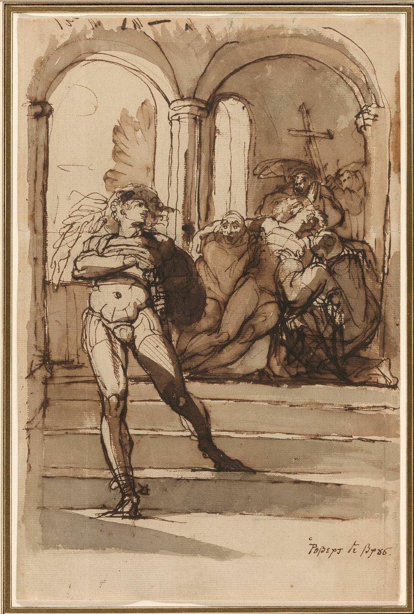 Vörös Comyn megölése Robert the Bruce által alkotó: Henry Fuseli