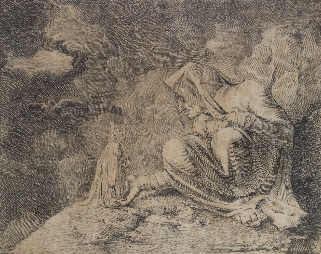 A boszorkány és a mandragóra, 1812 körül alkotó: Johann Heinrich Füssli