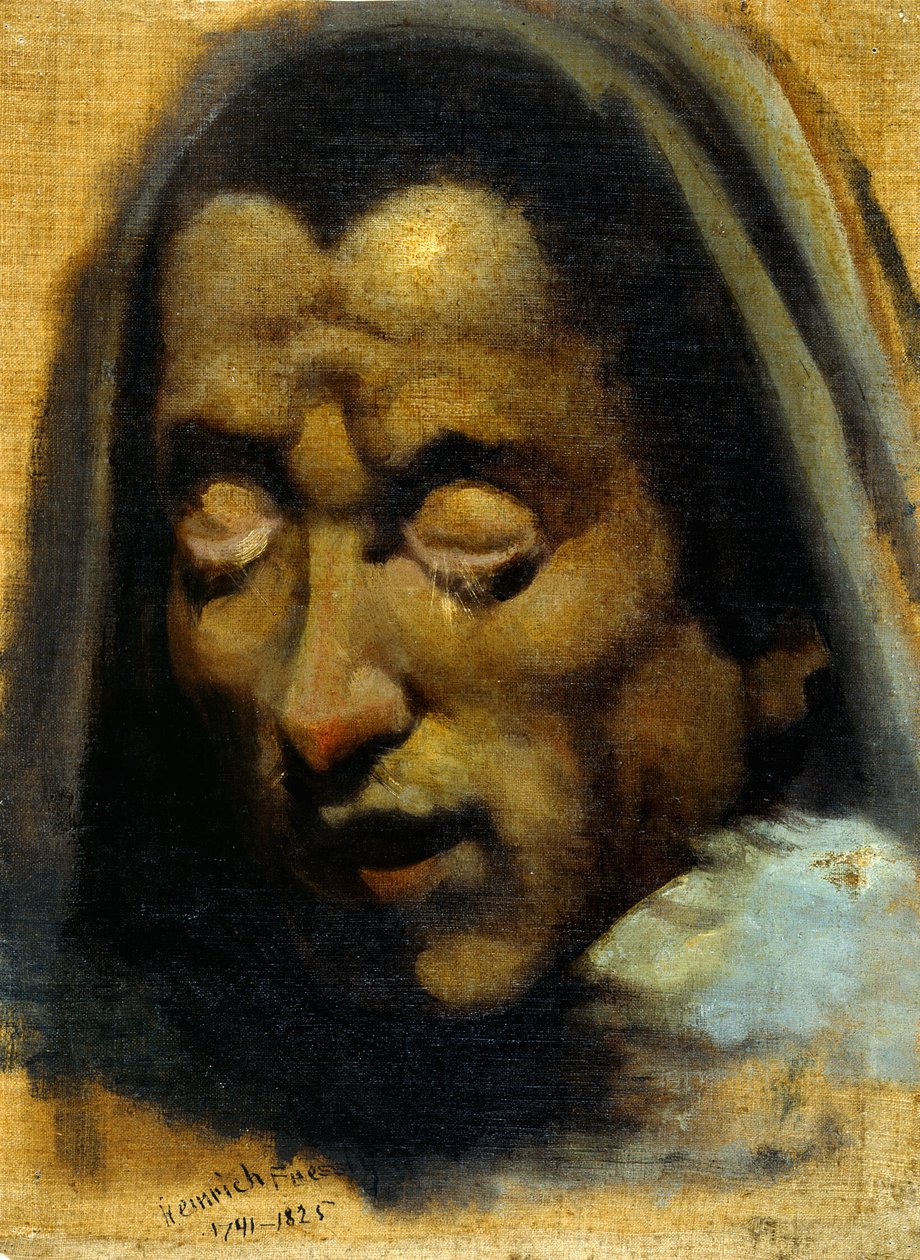 Az elkárhozott lelkek két feje Dante "Infernójából" (elöl és hátul) alkotó: Henry Fuseli