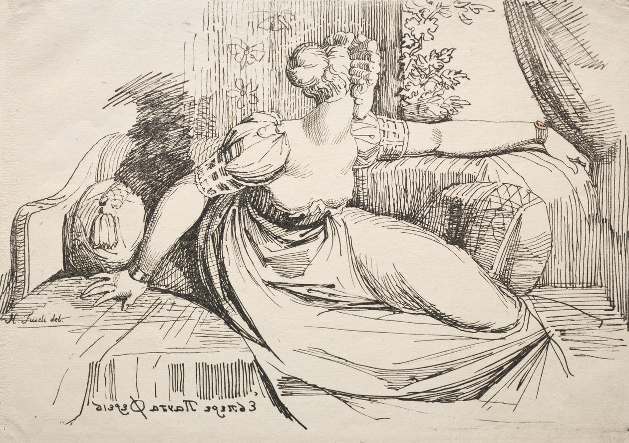 Nő a kanapén alkotó: Johann Heinrich Füssli