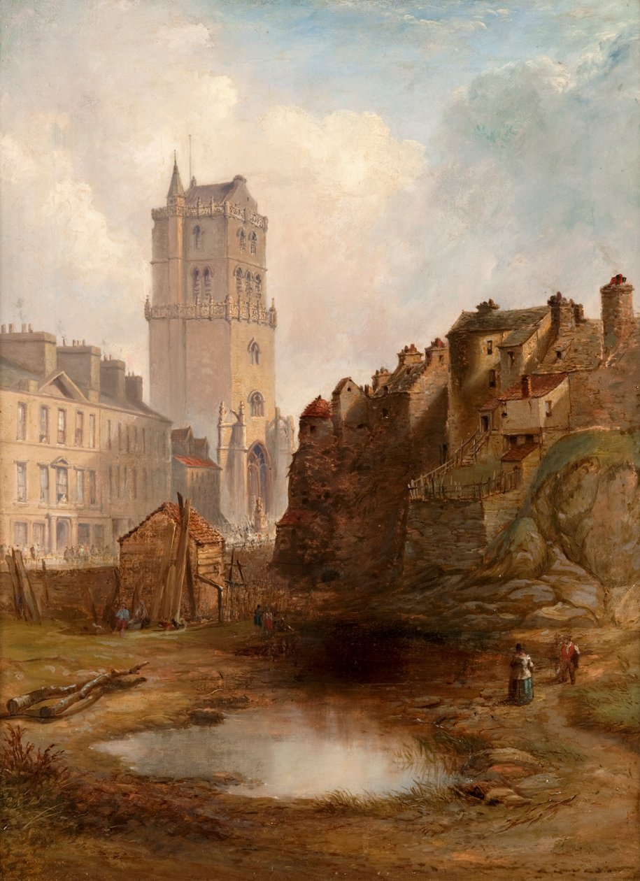 Lindsay Street Quarry and Old Steeple, 1855 körül (olaj, vászon) alkotó: Henry G. Duguid
