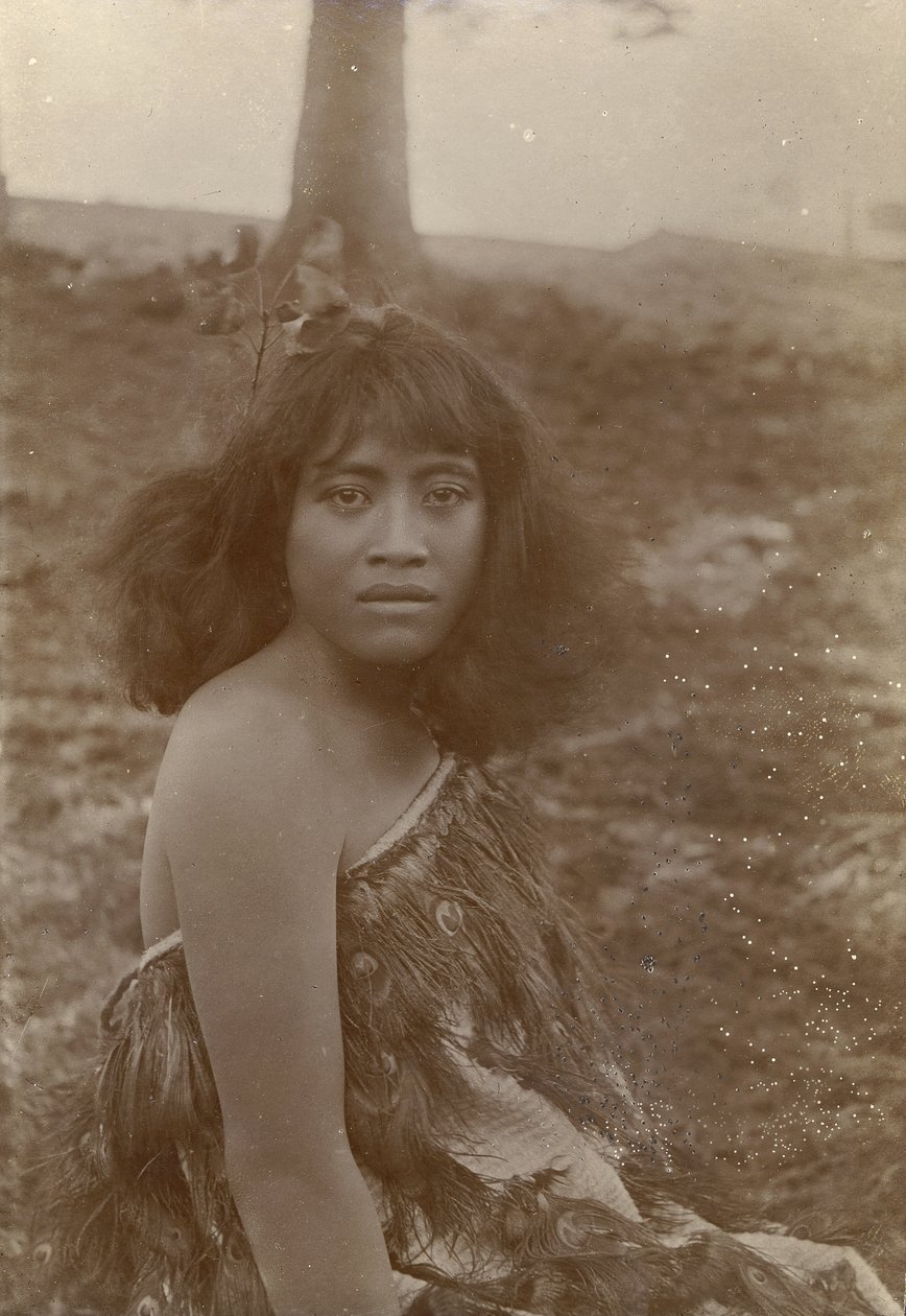 Maori tanulmány, 1910 körül (ezüst zselatinos nyomat) alkotó: Henry Gaze