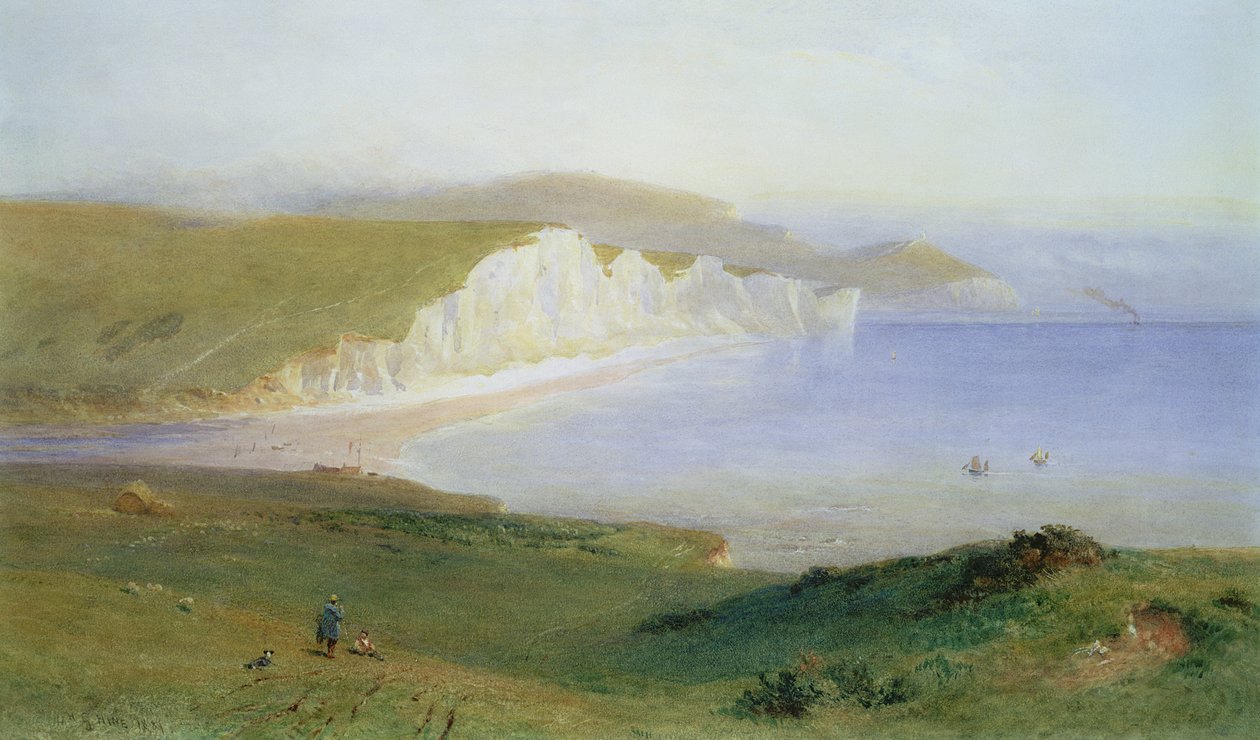 A hét nővér és a Cuckmere szája, 1881 (wc) alkotó: Henry George Hine