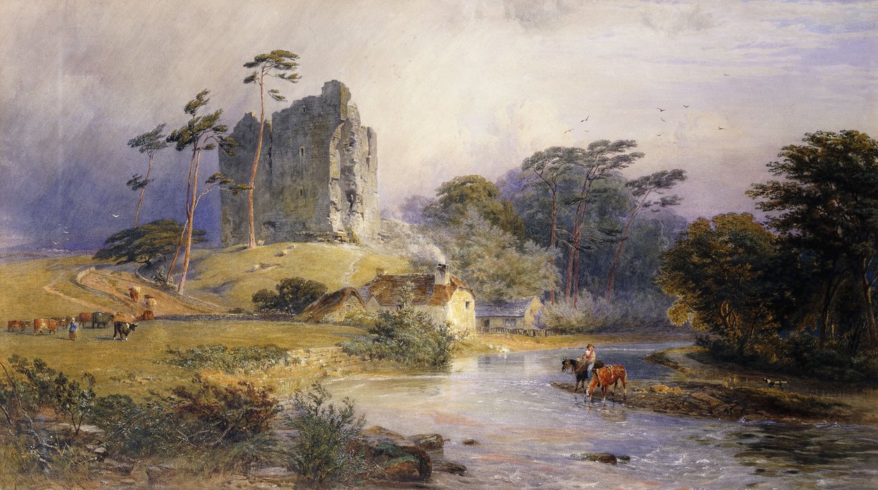 Thirlwall kastély, Northumberland, alkotó: Henry George Hine