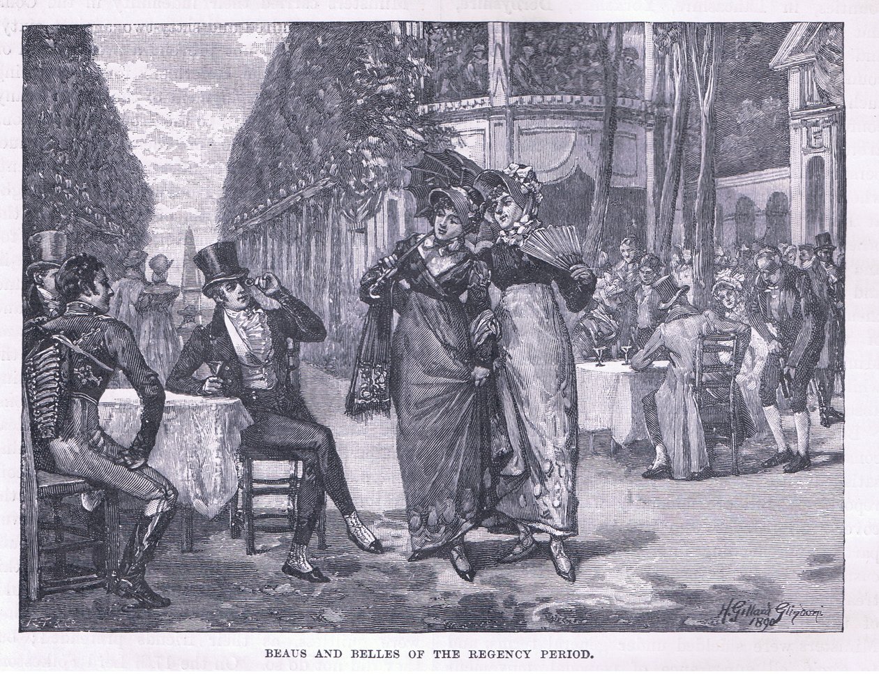 A régens korszak szépségei és szépségei 1818 körül alkotó: Henry Gillard Glindoni