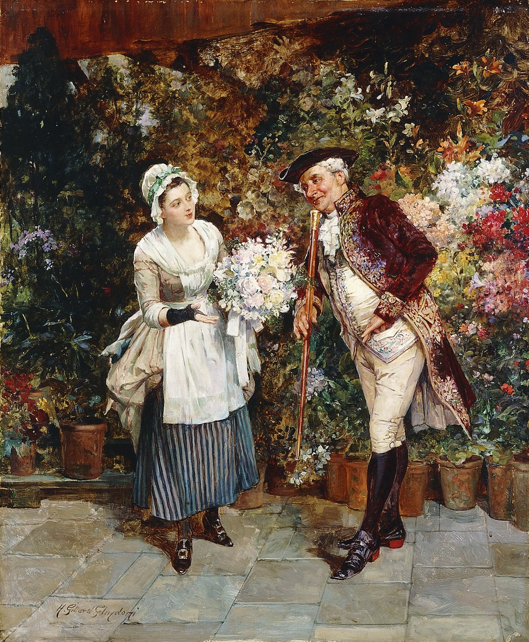 A virágos lány, alkotó: Henry Gillard Glindoni