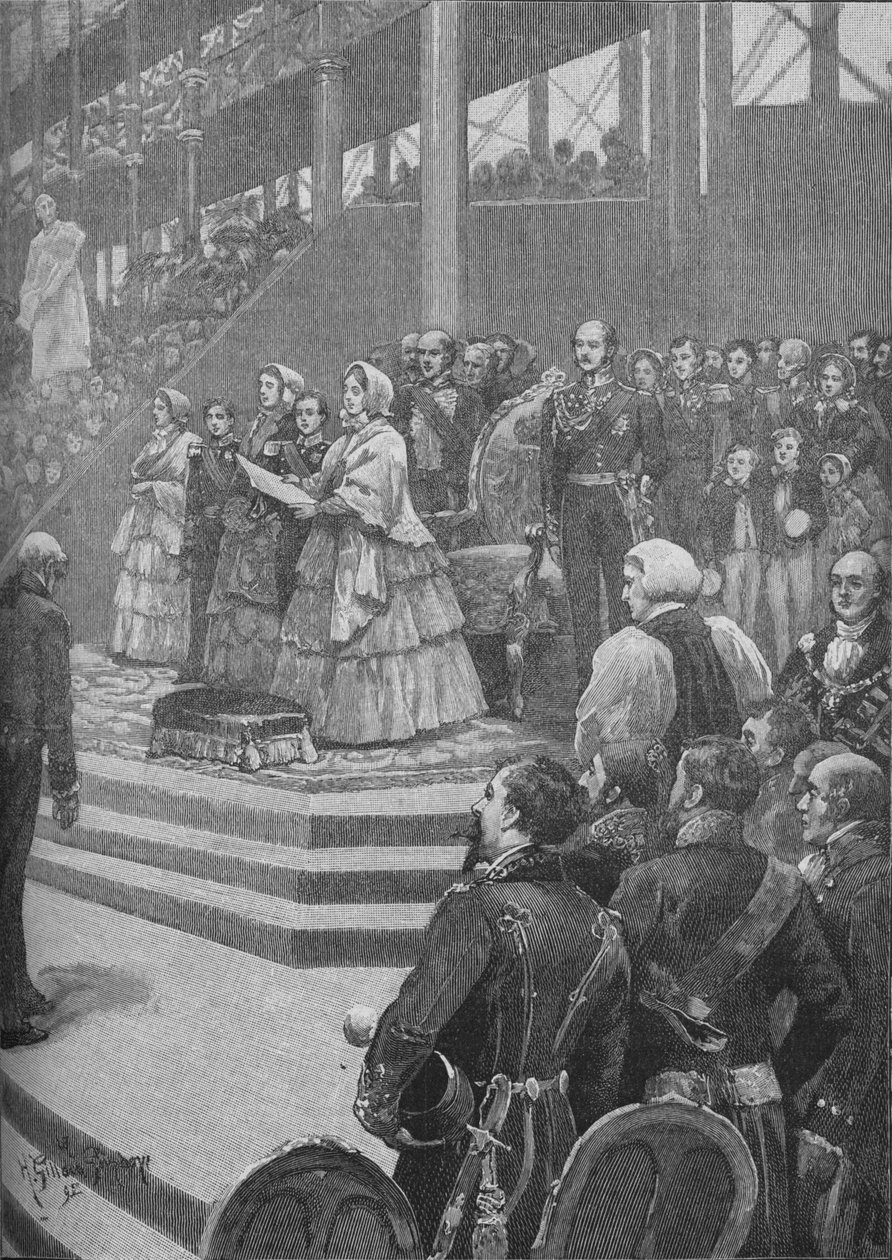 A királynő megnyitja a Kristálypalotát, 1892 alkotó: Henry Gillard Glindoni