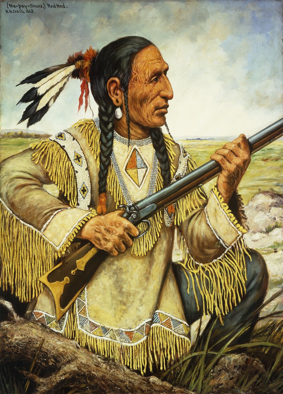(Na-Pay-Shure) Red Hand, 1862 alkotó: Henry H. Cross