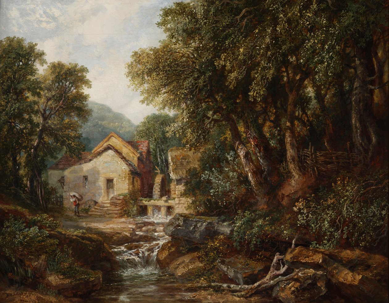 Malom Rowsleyben, Derbyshire államban, 1867 alkotó: Henry Harris Lines
