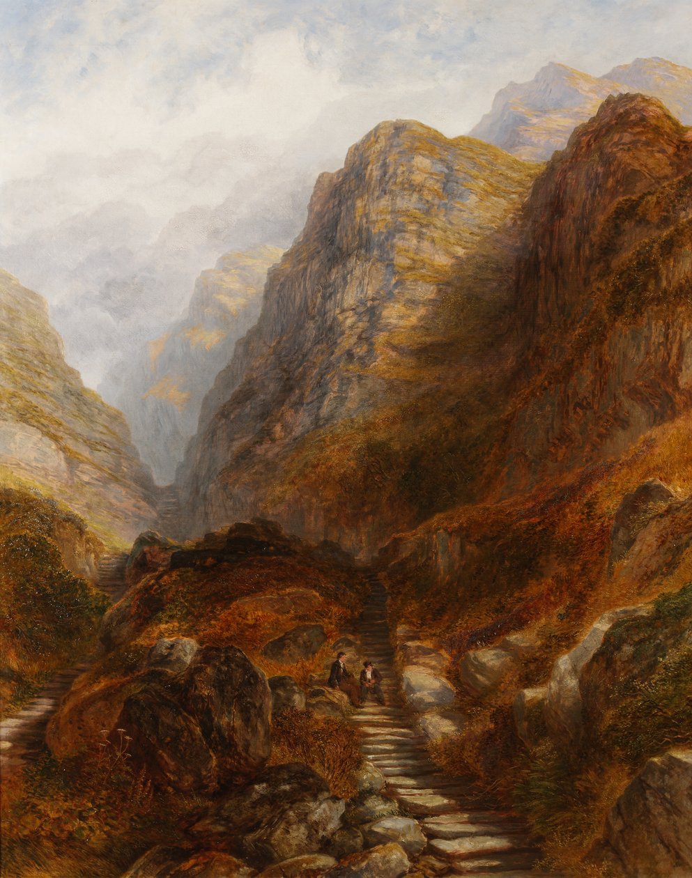 A római lépcső Barmouth közelében, Walesben alkotó: Henry Harris Lines
