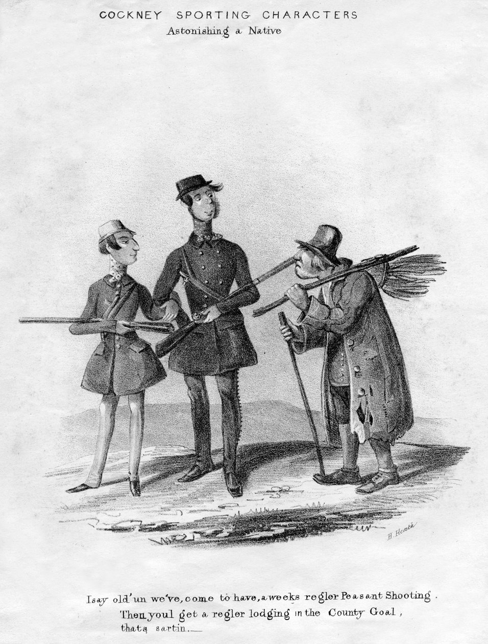 Cockney sportkarakterek. Meghökkentő egy bennszülött, XIX. alkotó: Henry Heath