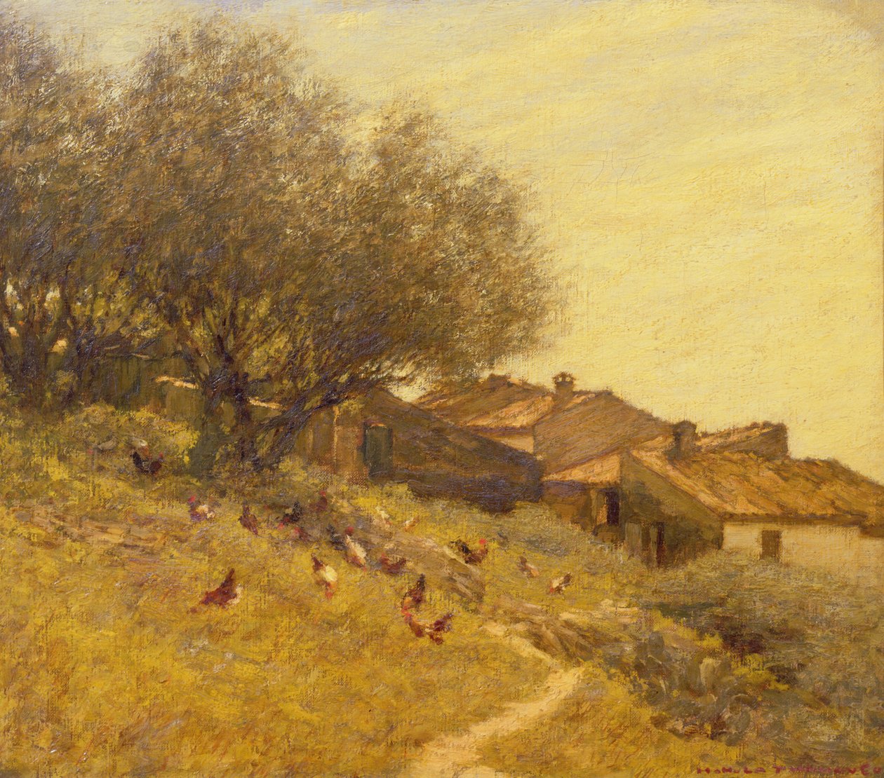 Egy hegyoldali falu Provence-ban alkotó: Henry Herbert La Thangue