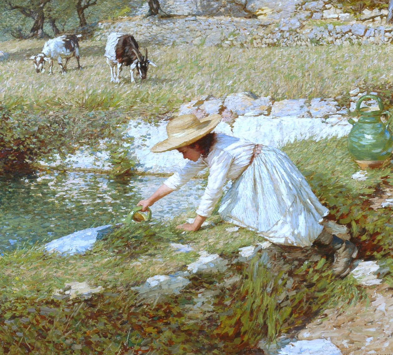 Provence-i patak, 1903 körül alkotó: Henry Herbert La Thangue
