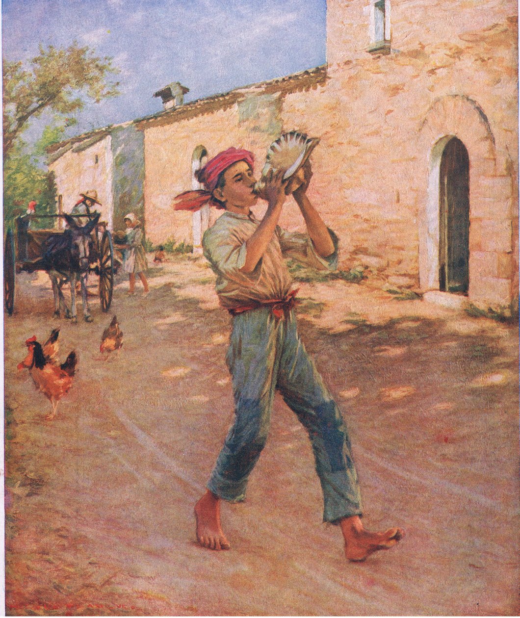 Síró hal Spanyolországban, illusztráció a Magazinomból, 1925 alkotó: Henry Herbert La Thangue
