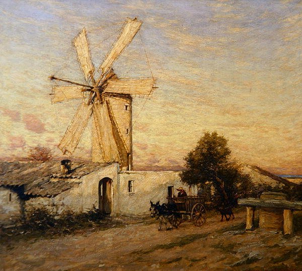 Holdkelte Spanyolországban, Bugerben, Mallorcán alkotó: Henry Herbert La Thangue