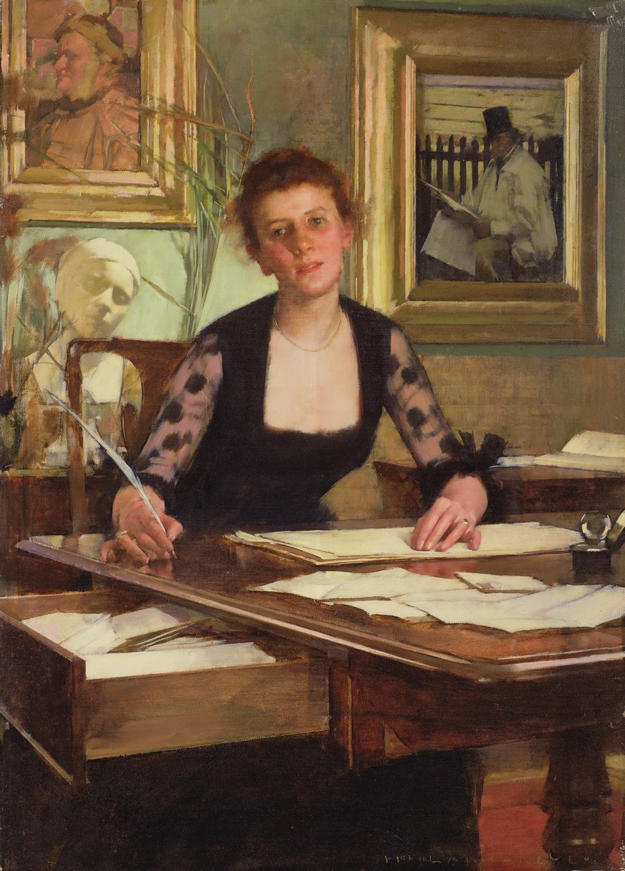 A művész feleségének portréja alkotó: Henry Herbert La Thangue