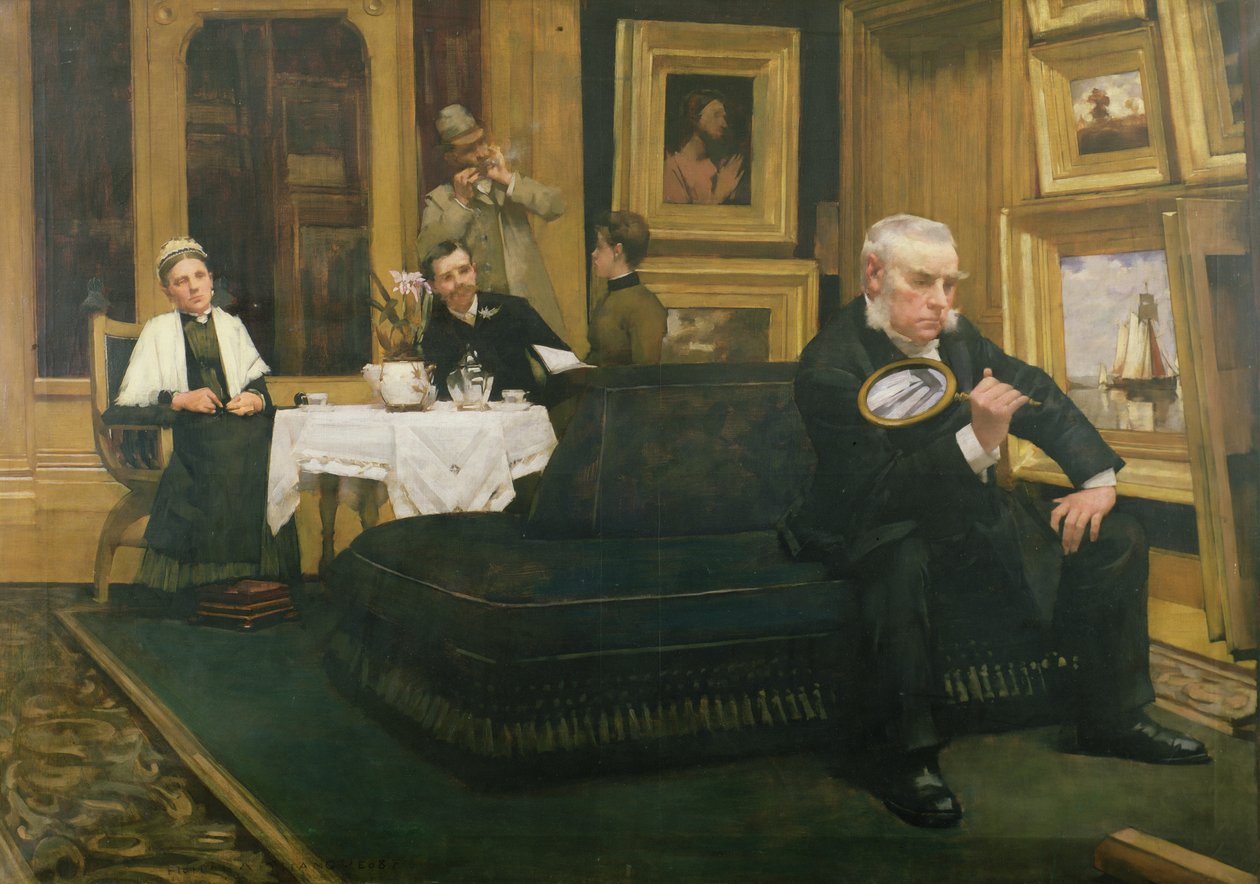 A műértő, 1887 alkotó: Henry Herbert La Thangue