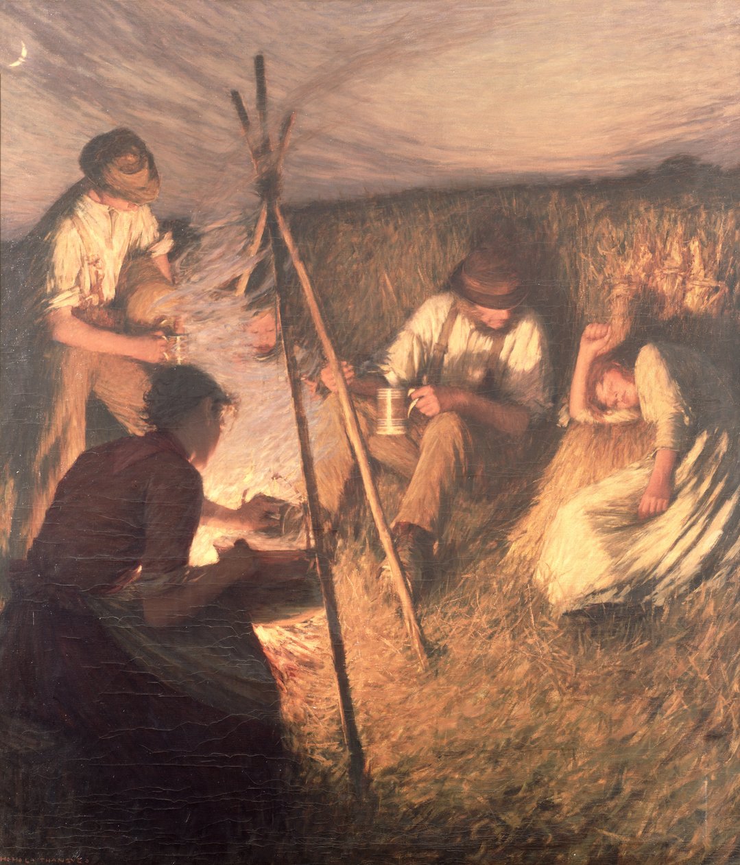 Aratóvacsora, 1898 alkotó: Henry Herbert La Thangue