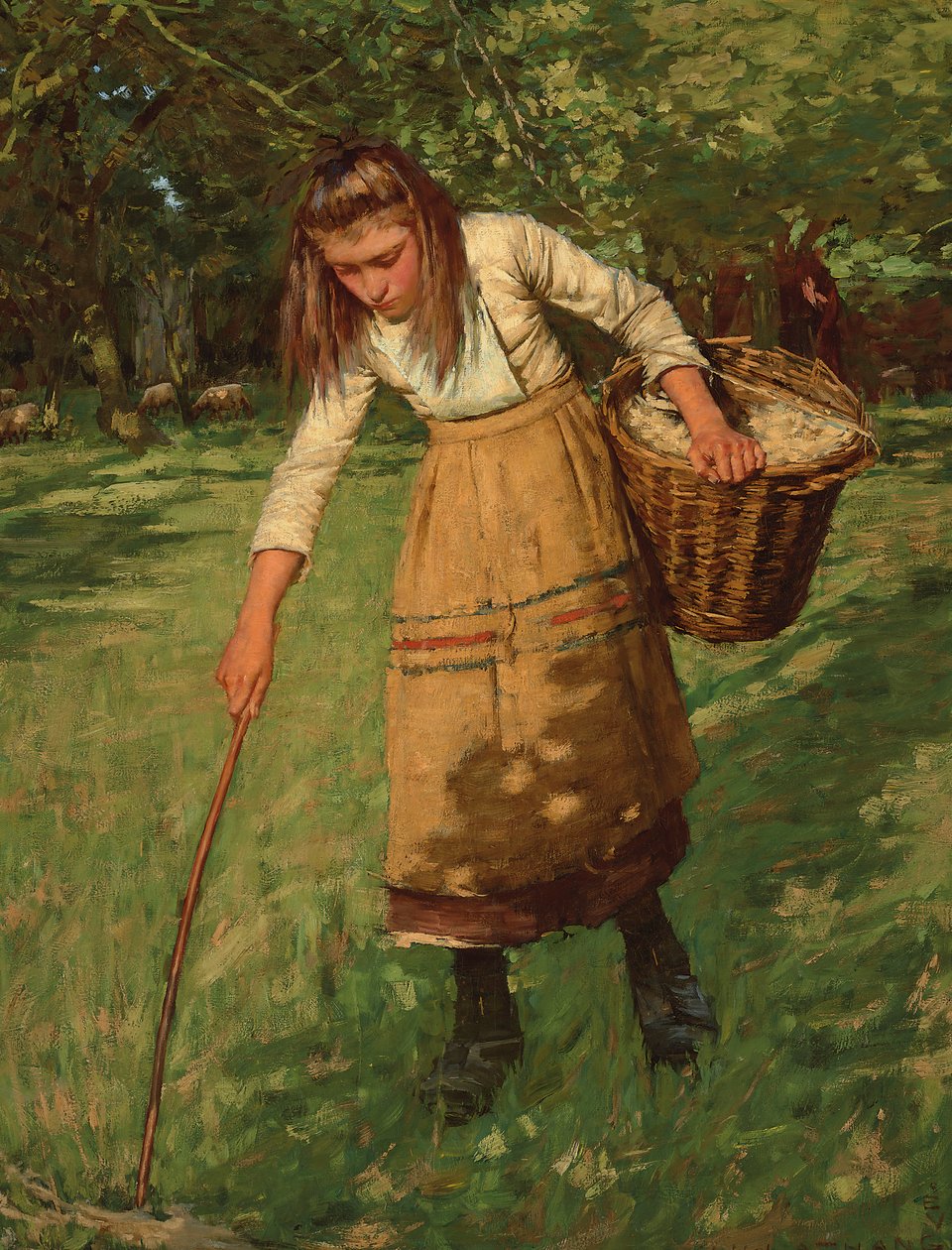 A gyapjúgyűjtő, alkotó: Henry Herbert La Thangue