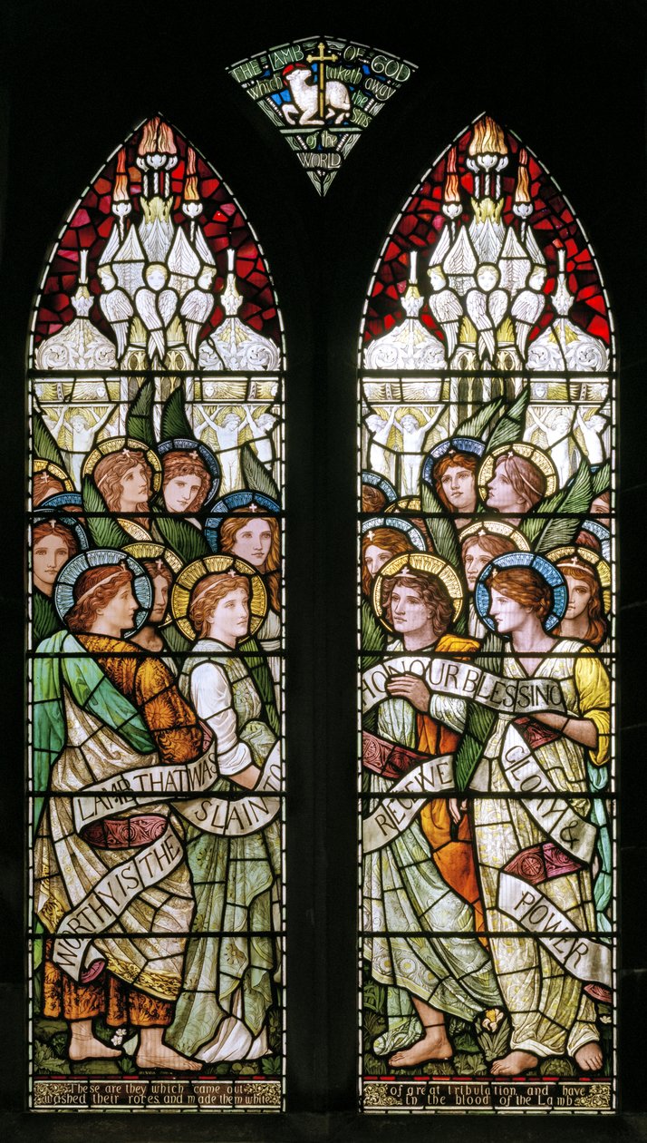 Bakewell, All Saints, Holiday Workshop, Henry Holiday, The Lamb Of God, 1893 alkotó: Henry Holiday