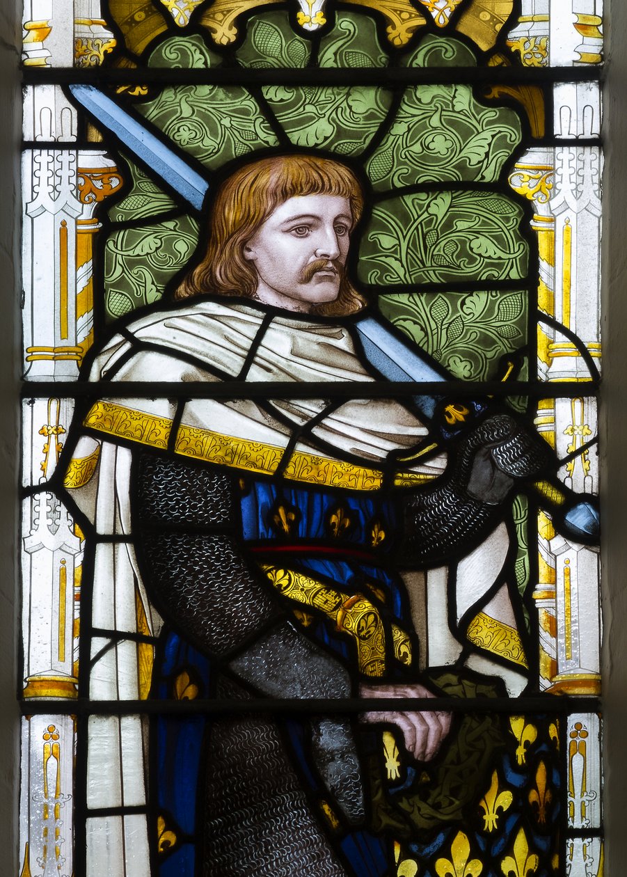 Cambridge, Trinity College, Heaton Butler & Bayne, Henry Holiday, Ludovicus, 1870, Carl Almquist alapján alkotó: Henry Holiday