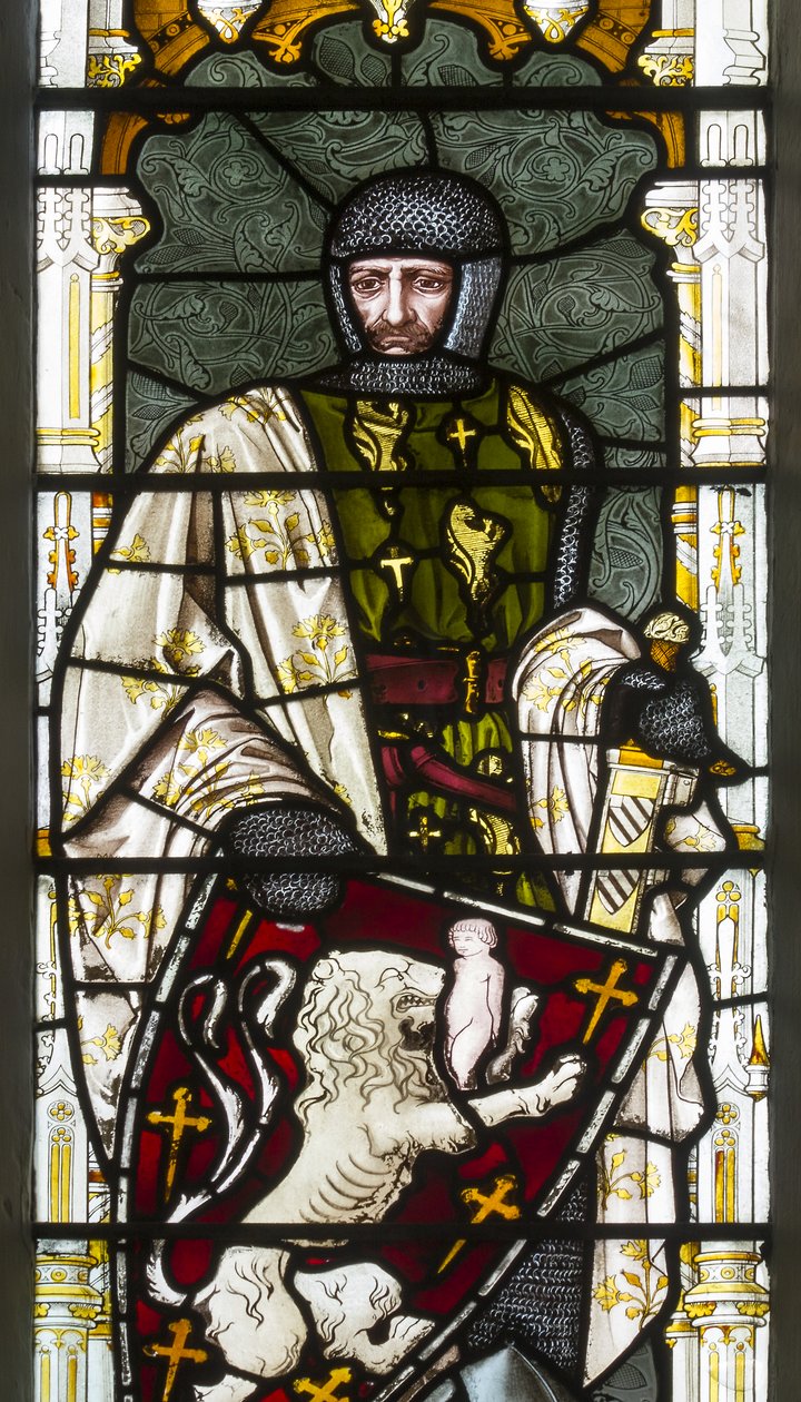 Cambridge, Trinity College, Heaton Butler & Bayne, Henry Holiday, Simon de Montfort, 1870, Carl Almquist átdolgozása. alkotó: Henry Holiday