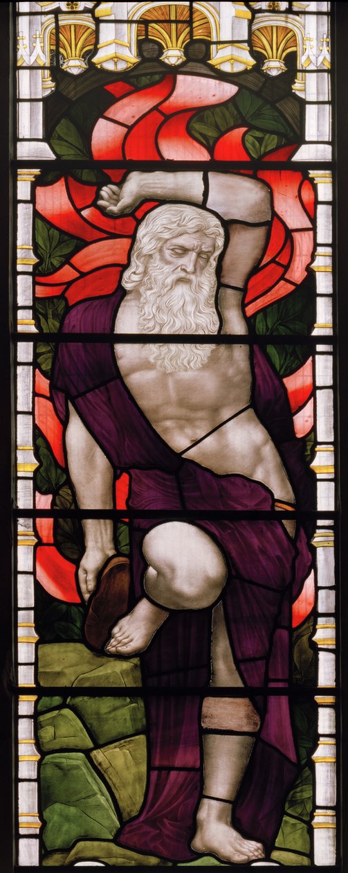 Evesham, All Saints, James Powell & Sons, Henry Holiday, Moses, 1882 alkotó: Henry Holiday