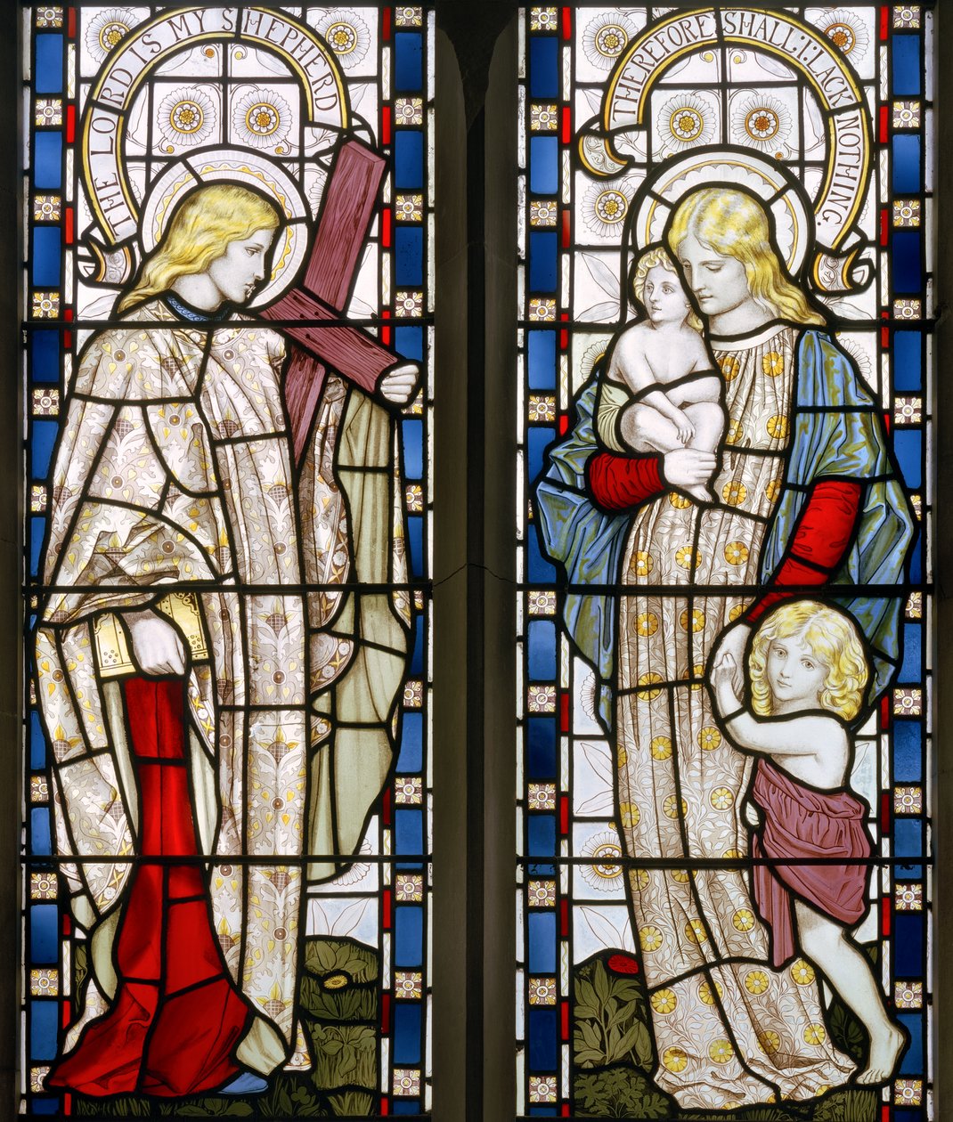 Faith and Charity, 1871 (festett üveg) alkotó: Henry Holiday